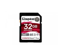 Kingston React Plus, SDHC, 32GB, Class 10, UHS-II, U3, V90 SDR2/32GB 0740617301946