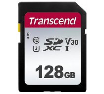 Transcend SDXC, 128GB, UHS-I, U3, V30 TS128GSDC300S 0760557841029