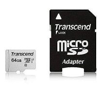 Transcend 300S, microSDXC, 64GB, Cass 10, UHS-I, U1 +Adapter TS64GUSD300S-A 0760557842088