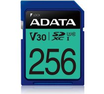 ADATA Premier Pro UHS-I SDXC, 256 GB, Flash memory class 10, U3, V30, 85 MB/s, 100 MB/s ASDX256GUI3V30S-R 4713218463944