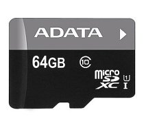 ADATA microSDXC UHS-I, 64GB, Premier Pro + SDHC Adapter AUSDX64GUICL10-RA1 4713435796849