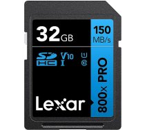 Lexar 800x Pro, SDHC, 32GB LSD0800P032G-BNNNG 843367130122