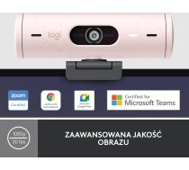 Kamera internetowa Logitech Brio 500 Rose (960-001421) | 960-001421 | 5099206104907