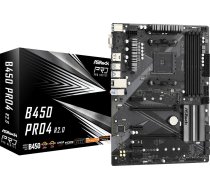 Asrock B450 Pro4 R2.0 Socket AM4 ATX AMD B450 | B450 PRO4 R2.0 | 4710483932786