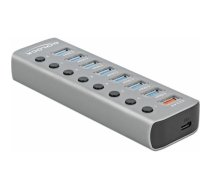 Delock USB 3.2 Gen 1 Hub mit 7 Ports + 1 Schnellladeport + 1 USB-C™ PD 3.0 Port | 63264 | 4043619632640