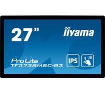 27" iiyama TF2738MSC-B2: IPS, FullHD, capacitive, 10P, 500cd/m2, DP, HDMI, DVI, 16/7, IP1X, černý | TF2738MSC-B2 | 4948570118199