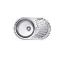Zlewozmywak Deante 1-komorowy Twist z ociekaczem 48 x 77cm stalowy (ZEU 311B) | ZEU 311B | 5907650846406