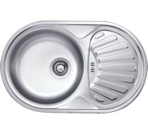 Zlewozmywak Deante 1-komorowy Twist z ociekaczem 48 x 77cm stalowy (ZEU 011B) | ZEU 011B | 5907650846390