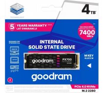 Dysk SSD GoodRam PX700 4TB M.2 2280 PCI-E x4 Gen4 NVMe (SSDPR-PX700-04T-80) | SSDPR-PX700-04T-80 | 5908267965061