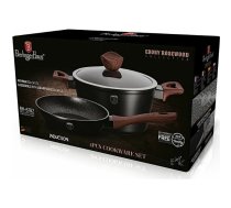 Berlinger Haus Garnek 4L + Patelnia 24cm z pokrywką Ebony Rosewood (BH/6782) | BH/6782 | 5999108419829