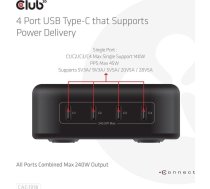 Ładowarka Club 3D Club3D Ladegerät 4xUSB Typ C PD 240W, GaN retail | CAC-1918 | 8719214473068