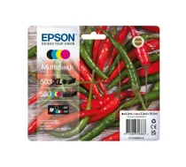 Tusz Epson Epson 503 XL Multipack - 4er-Pack - XL - Schwarz, Gelb, Cyan, Magenta - original - Blister mit RF- / akustischem Alarmsignal - Tintenpatrone - fur Expression Home XP-5200, XP-5205, WorkForce WF-2960DWF, WF-2965DWF | C13T09R94020 | 8715946706870