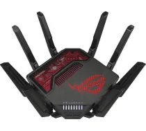 WiFi 7 Tri-band Gaming Router | ROG Rapture GT-BE19000 | 802.11ax | 10/100/1000 Mbit/s | Ethernet LAN (RJ-45) ports 1 | Mesh Support Yes | MU-MiMO Yes | 4G/5G | Antenna type External | 90IG0850-MO9A0V | 4711387382639