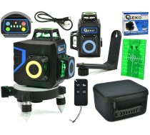 Geko Laser samopoziomujący 3D 360 12x zielone linie (8) | 5901477165870 | 5901477165870
