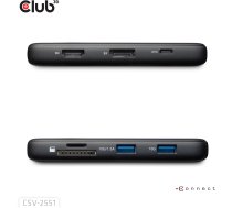 HUB USB Club 3D CLUB3D CSV-2551 huby i koncentratory USB Type-C | CSV-2551 | 8719214473488