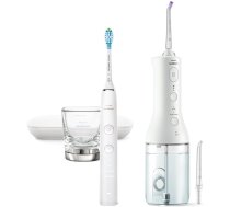 Szczoteczka Philips Sonicare DiamondClean 9000 + Irygator Power Flosser 3000 - zestaw biały (HX3886/41) | HX3886/41 | 8720689016155