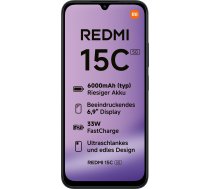 Xiaomi Redmi 15C 5G Dual Sim 4GB RAM 256GB - Midnight Black | 69593 | 6932554458614