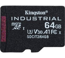 Kingston | UHS-I | 64 GB | microSDHC/SDXC Industrial Card | Flash memory class Class 10, UHS-I, U3, V30, A1 | SD Adapter | SDCIT2/64GB | 740617321043