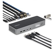 Stacja/replikator StarTech USB-C Stacja dokująca dla trzech monitorów 140W Stacja ładująca dla MacBook Pro i Windows 4K 60Hz HDMI lub DisplayPort | DK30C2DPEPRUE | 0065030912945