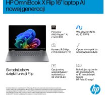 HP OmniBook X Flip 2-in-1 NG AI 16-ar0219nw - Ryzen AI 5 340 | 16"-2K-OLED-Dotyk | 16GB | 1TB | Win11Home | Srebro meteorytowe | C3BX6EA | 199485516400 | LT-2STD-A16-HP-006