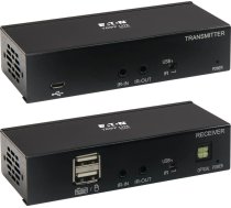 Eaton Tripp Lite Series USB C to HDMI over Cat6 Extender Kit with KVM Support, 4K 60Hz, 4:4:4, Transmitter/Receiver, USB, PoC, HDCP 2.2, up to 230 ft., TAA - Rozszerzenie dla wideo/audio - HDMI, USB-C - przez CAT 6 - do 70 m - zgodny z TAA - dla P/ | B127A-1A1-BCBH | 037332258663