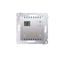 Kontakt-Simon Simon 54 Regulator temperatury z wyświetlaczem z czujnikiem wewnętrznym 16(2) A 230V srebrny mat (DTRNW.01/43) | WMDR-141xx1-043 | 5902787848347