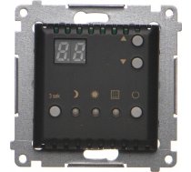 Kontakt-Simon Simon 54 Regulator temperatury z wyświetlaczem z czujnikiem wewnętrznym (moduł) 16(2) A 230V czarny mat DTRNW.01/49 | DTRNW.01/49 | 5902787871819