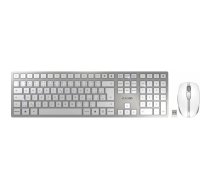 Klawiatura Cherry DW 9100 SLIM klawiatura RF Wireless + Bluetooth czeski, słowacki Srebrny | JD-9100CS-1 | 4025112095320