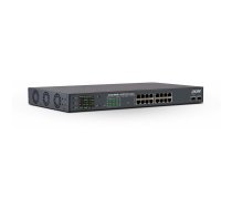 Switch InLine InLine® PoE++ Gigabit Network Switch 16 Port, 1Gb/s, 2x SFP, 48,26cm (19'' 1U, brackets incl.), Metal, fan control, w/display, password protection, 300 | 32316P | 4043718300686