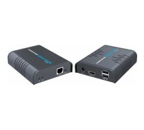 Kabel PremiumCord HDMI KVM extender z USB na 120m przez jeden kabel Cat5/6 bez opóźnienia | khext120-6 | 8592220019242
