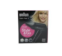 Braun BRHD350E Satin Hair 3 HD350 Haartrockner, schwarz | BRHD350E | 3030050182354