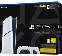 Sony PlayStation 5 Slim Digital Edition 825GB with 2 Dualsense Controller - White | 1000050120 | 711719022633