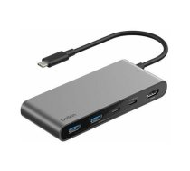 HUB USB Belkin CONNECT 7-IN-1 USB-C HUB Z PODWÓJNYMI PORTAMI USB-C SREBRNY | AVC023HQSGY | 0745883924349