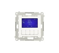 Simon 54 Termostat programowalny z wyświetlaczem z wew zewn czujnikiem temperatury bez sondy (moduł) 16A 230V biały DETD1A.01/11 | DETD1A.01/11 | 5902787876357