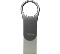 Silicon Power Mobile C80 USB flash drive 128 GB USB Type-A / USB Type-C 3.0 (3.1 Gen 1) Titanium | SP128GBUC3C80V1S | 4712702655759