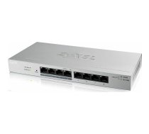 ZyXEL GS1200-8HP, 8-portový stolný gigabitový webový inteligentný prepínač: 8x gigabitové kovové porty, 4x PoE (802.3at, 30 W), celkový výkon PoE 60 W | GS1200-8HPV2-EU0101F | 4718937600601