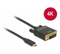 Delock Kabel USB Type-C™ Stecker > DVI 24+1 Stecker DP-Alt Mode 4K 30 Hz 2 m sch | 85321 | 4043619853212