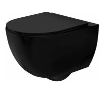 Miska WC Rea Rea Carlo Mini miska WC Rimless z deską wolnoopadającą czarny mat REA-C8489 | REA-C8489 | 5902557355921