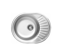 Zlewozmywak Deante 1-komorowy Twist z ociekaczem 45 x 57cm okrągły satalowy (ZEU 011C) | ZEU 011C | 5907650846413