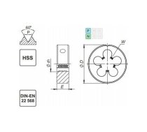 Fanar NARZYNKA M42 DIN-22568 (6g) HSS 800 | N1-121001-0420 | 5900920030833