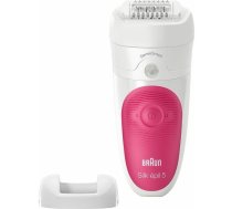 Braun | Epilator | Silk-épil 5 SE5500 | Operating time (max) 30 min | Bulb lifetime (flashes) Not applicable | Number of power levels 1 | Wet & Dry | White/Pink | 5-500 Pink SensoSmart | 4210201190530