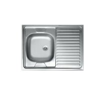 Zlewozmywak Kuchinox SK6_311T / KUCHINOX / ZLEW / 60 STALOWY NAKŁADANY 80X60 1KOM+OCIEK. LEN + SYFON / | 8697419567204 | 8697419567204