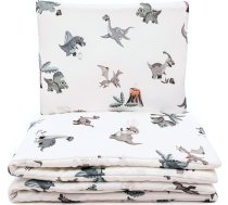 PULP BAMBOO Bambusowa pościel z wypełnieniem do łóżeczka 80x100 cm-Świat Dinozaurów | PUL000342 | 5903299999985