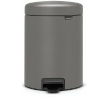 Kosz na śmieci Brabantia BRABANTIA waste bin with pedal NewIcon 5L Mineral Concrete Grey 126284 | 126284 | 8710755126284