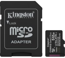 512 GB . microSDXC karta Kingston Canvas Select Plus U3, V30, A1 (r/w 150MB/s) + adaptér | SDCS3/512GB | 740617348552