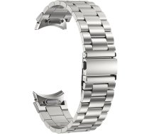 PASEK PURO METAL ZE STALI NIERDZEWNEJ DO SAMSUNG GALAXY WATCH 4 / 4 CLASSIC / 5 / 5 PRO / 6 / 6 CLASSIC - SREBRNY | 8018417497582 | 8018417497582