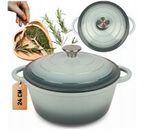 EMALIOWANY GARNEK ŻELIWNY 24cm 4L HAGE SEA SALT | DQ24-seasalt | 5900415907992