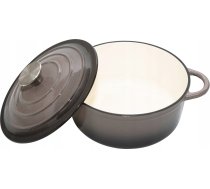 KRISBERG Garnek żeliwny emaliowany 24cm 4.2L Szary KRISBERG KS-7719 | KS-7719 | 5903818653732