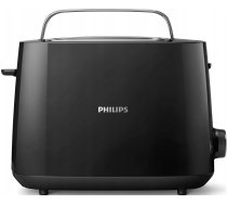 Toster Philips Philips Daily Collection HD2581/90 Toaster, 2 slice(s), Black, Plastic, Rotary, 830 W, 220-240 V | HD258190 | 8710103800385