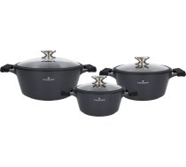 Zwieger Komplet 6 elementowy Garnków 20cm-2l/24cm-3,5l/28-5,5l Zwieger Black Stone! | LO5836-PROM Mondex | 5903357375836